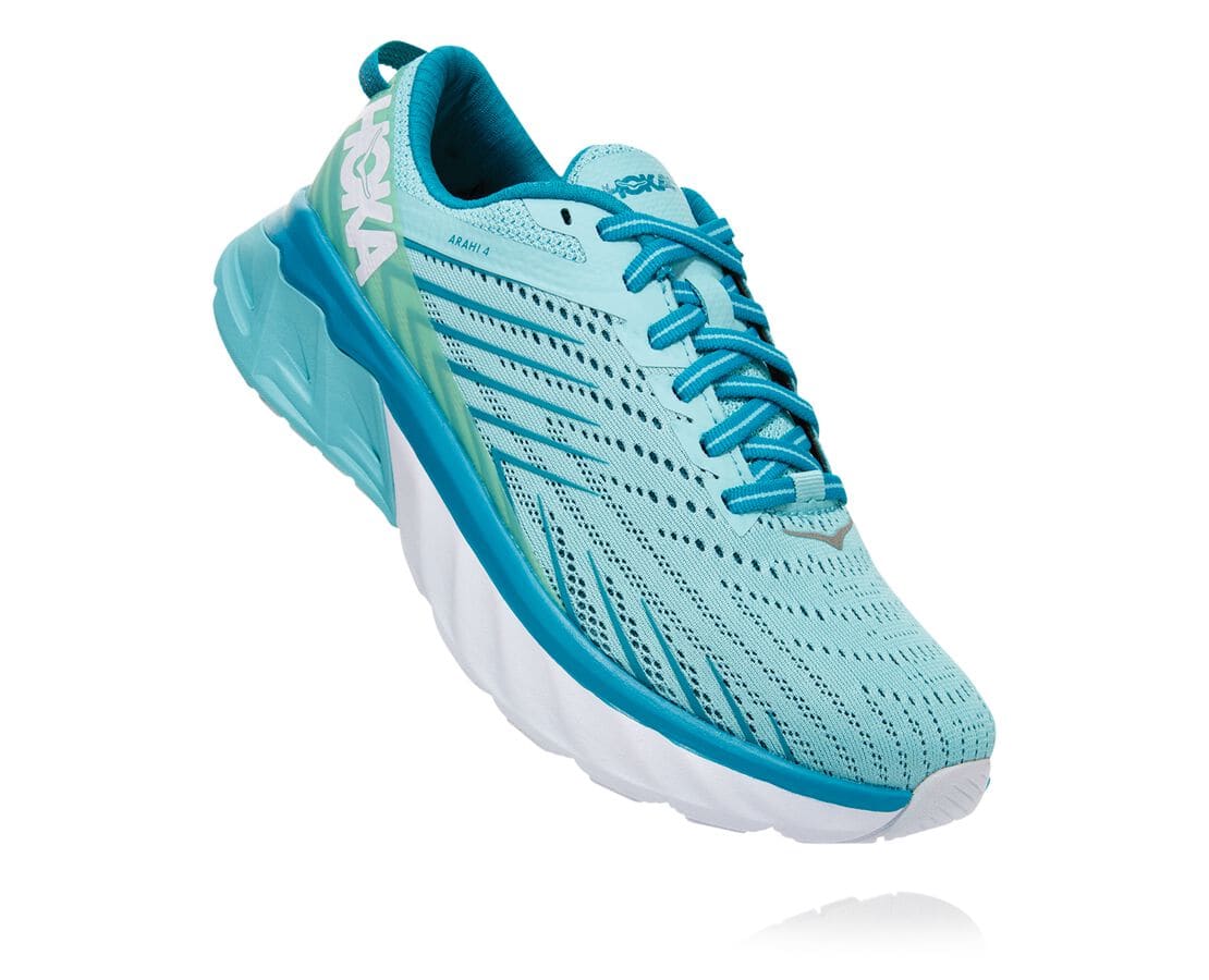 Hoka One One Arahi 4 Damen Breite Laufschuhe Türkis / Blau | (DE-0692NHUCK)